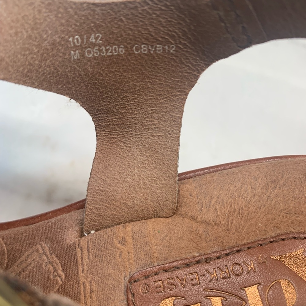 Kork-Ease Della Brown Leather Platform Sandals with Ankle Strap Size 10​ - Picture 6 of 7